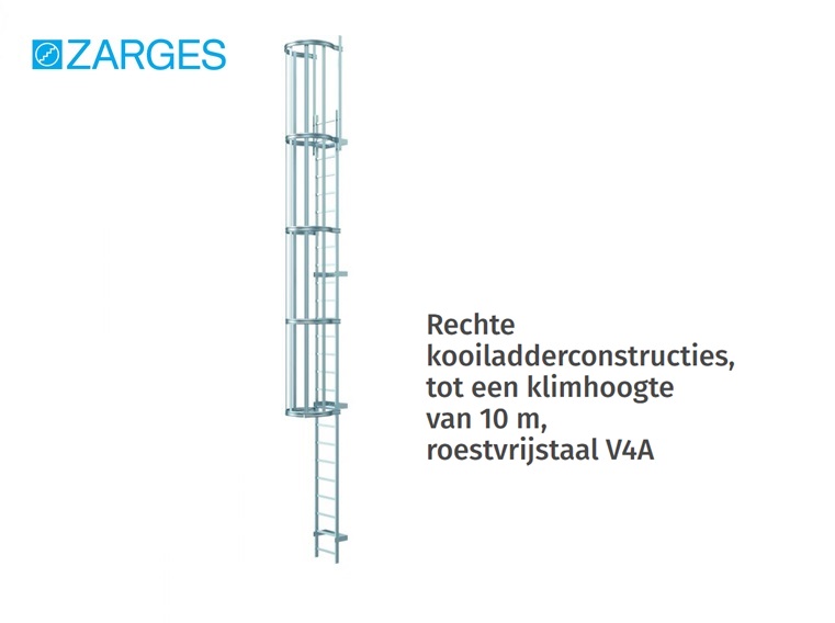 Kooiladder roestvrijstaal V4A | dkmtools