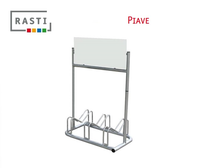 Fietsenrek met reclamebord PIAVE | DeKooij