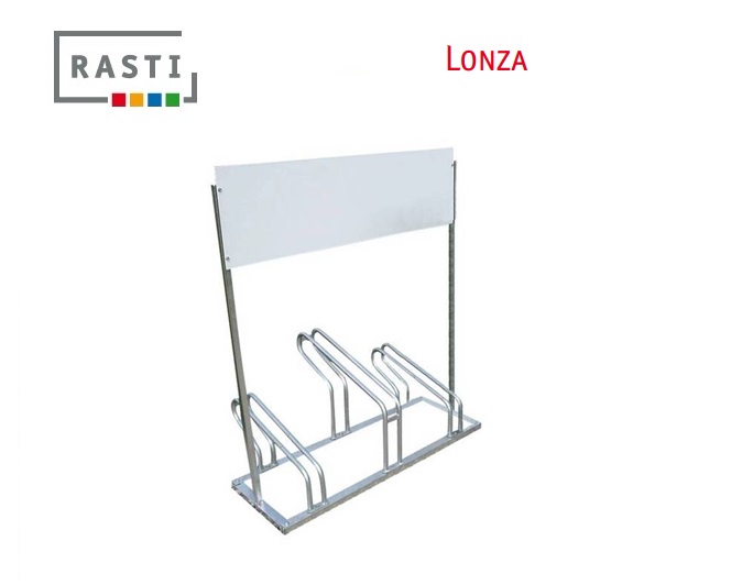 Fietsenrek met reclamebord LONZA | dkmtools