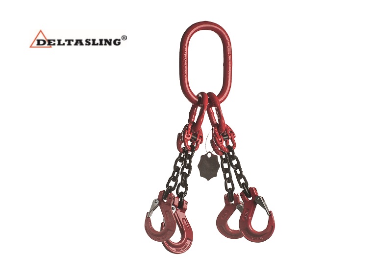 Aanslagketting 4 delig met klephaak | DeKooij