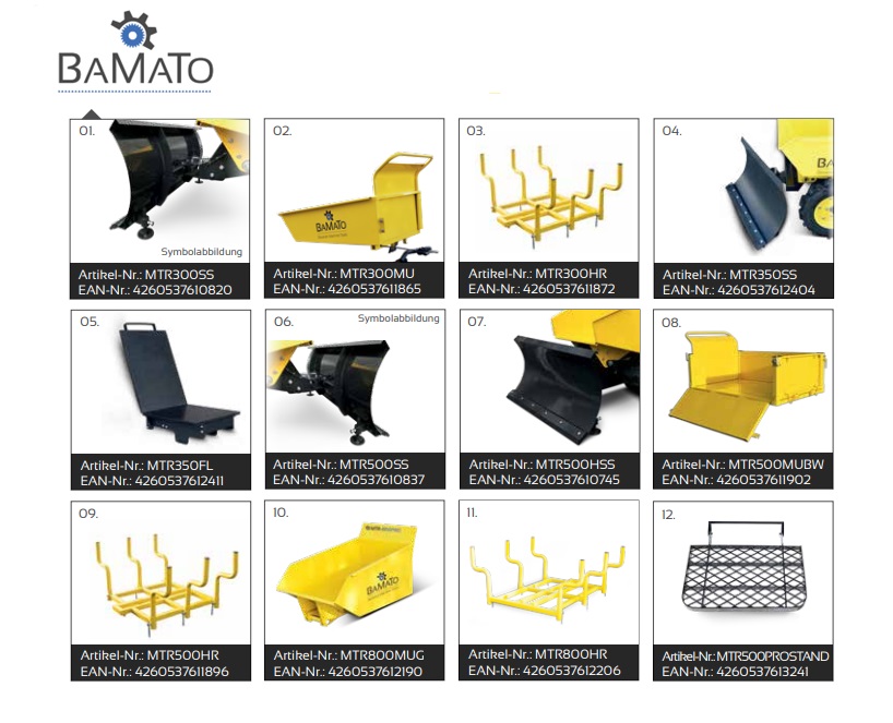 Accessoires dumper minitransporter | dkmtools