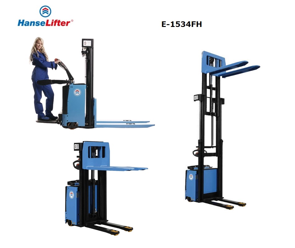 Elektrische meeloopstapelaar E-1534FH | dkmtools