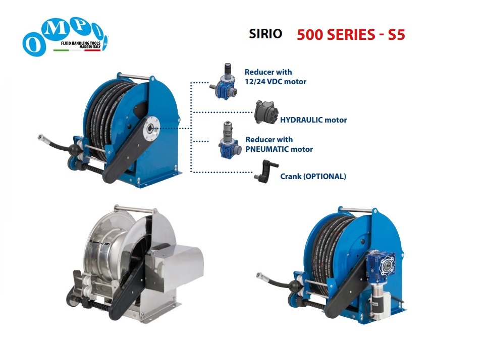 Electrisch aangedreven slanghaspel SIRIO S5 | dkmtools