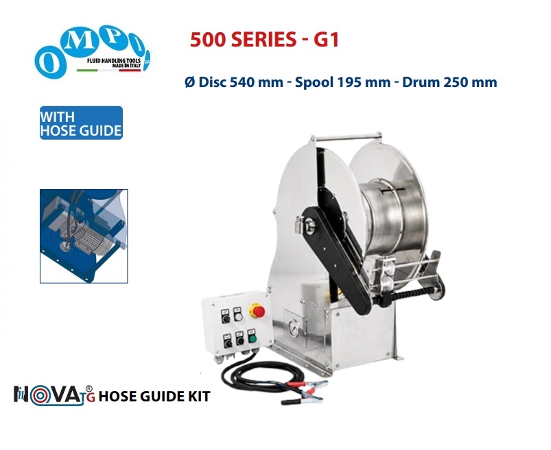 Elektrohydraulische slanghaspel G1 rvs | dkmtools