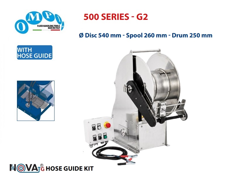 Elektrohydraulische slanghaspel G2 rvs | dkmtools