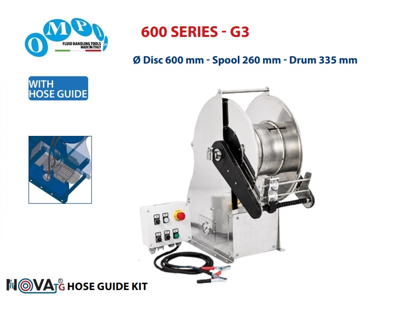Elektrohydraulische slanghaspel G3 rvs | dkmtools