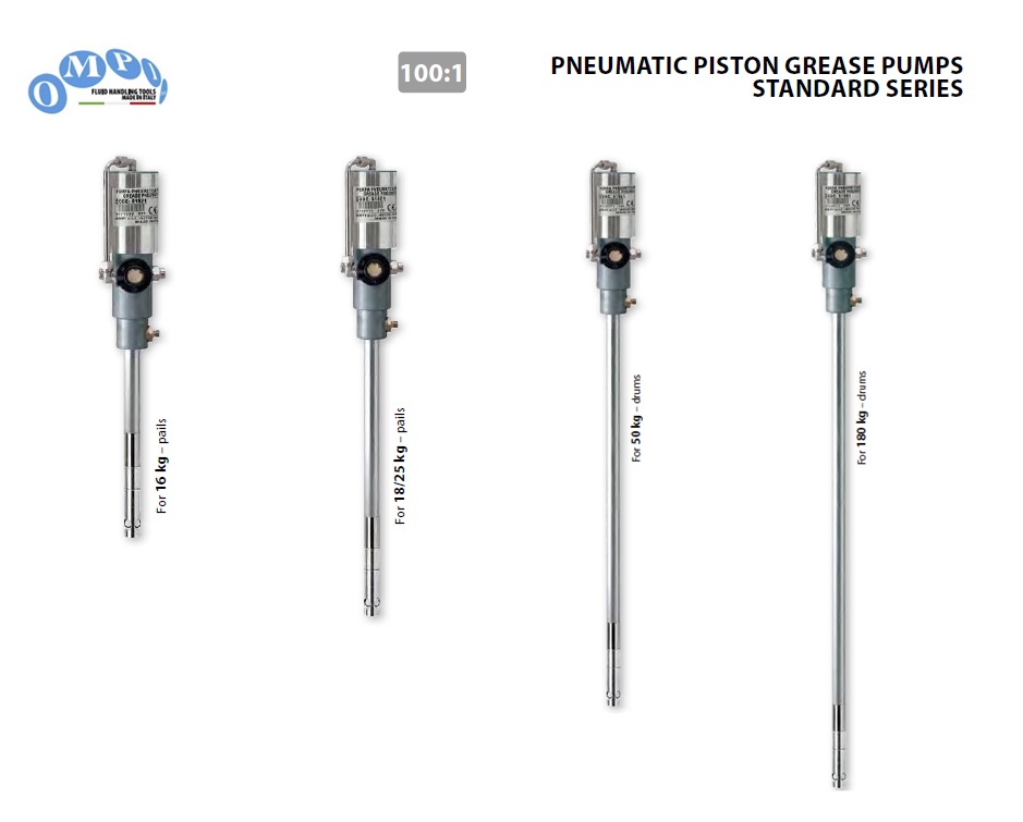 Ompi Pneumatische vetpompen 100:1 standaard | dkmtools