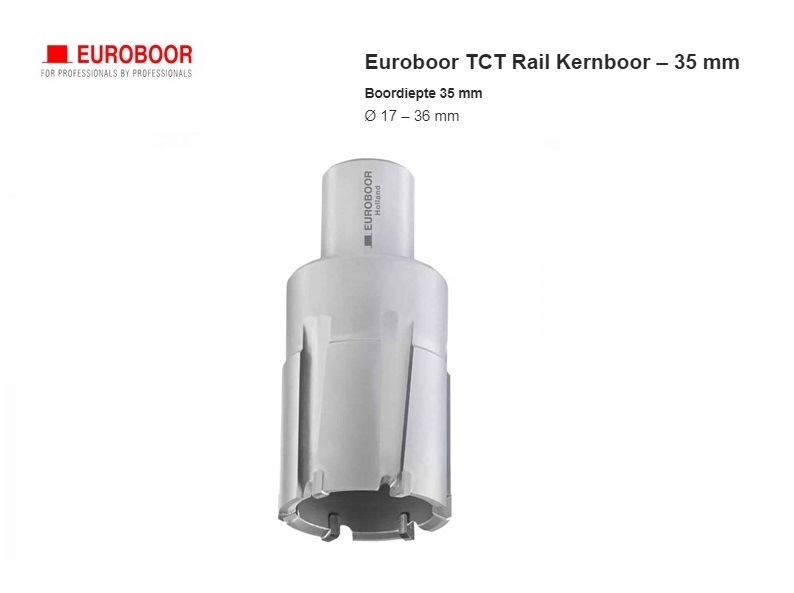 Rail Kernboor 35 mm TCT Weldon | dkmtools