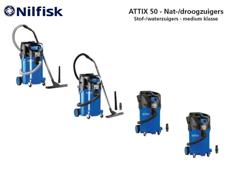 Nilfisk ATTIX 50 nat-droogzuiger | DKMTools - DKM Tools