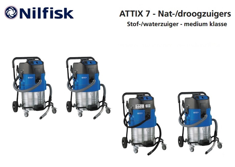 Nilfisk ATTIX 7 nat-droogzuiger | DKMTools - DKM Tools