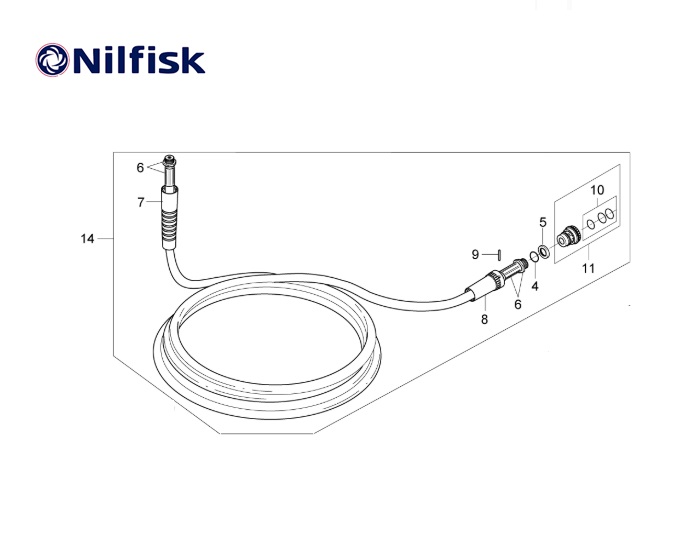 Hogedruk Slang 1500mm | dkmtools