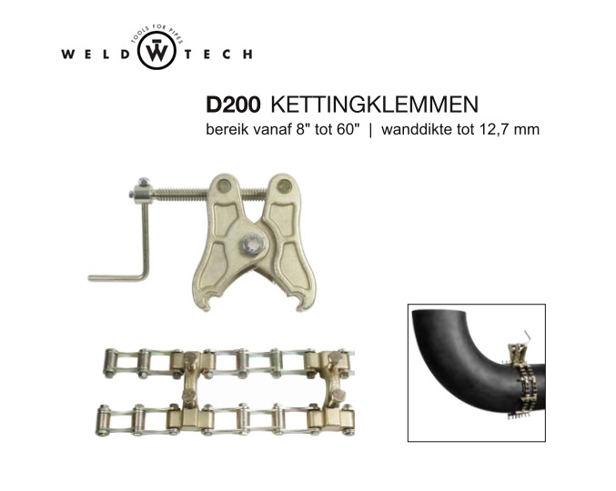 Kettingklem D200 dubbel medium | dkmtools