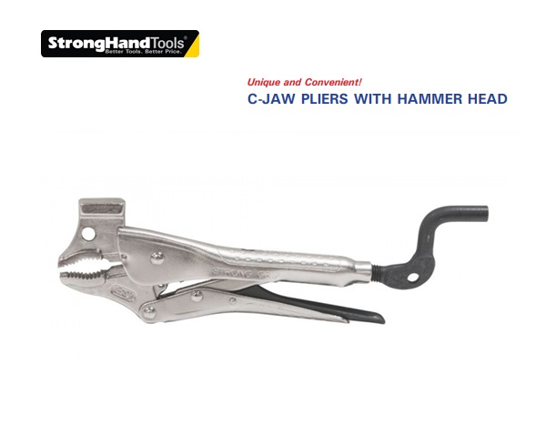 Stronghand C-Jaw Pliers with Hammer Head | dkmtools