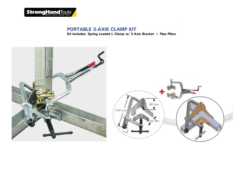 Stronghand 3-Axis Clamping Kit | dkmtools