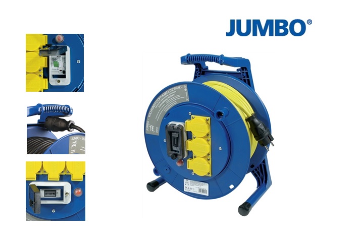 Jumbo Kabelhaspel H07RN F 4 met aardlek schakelaar | DeKooij