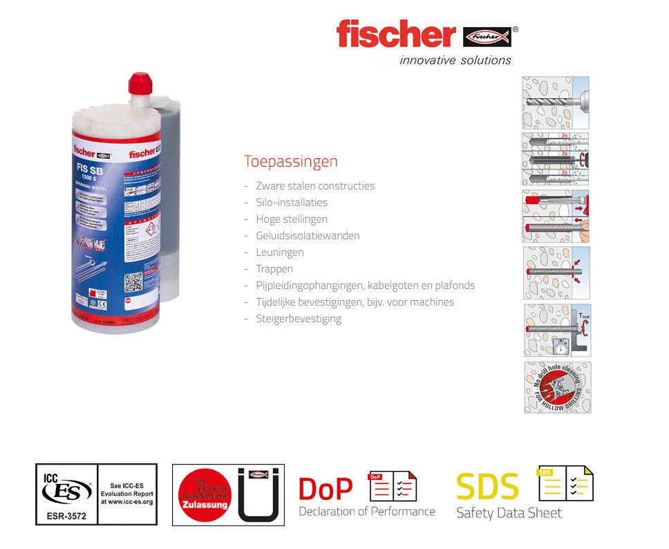Fischer Superbond mortel FIS SB 1500 S | dkmtools