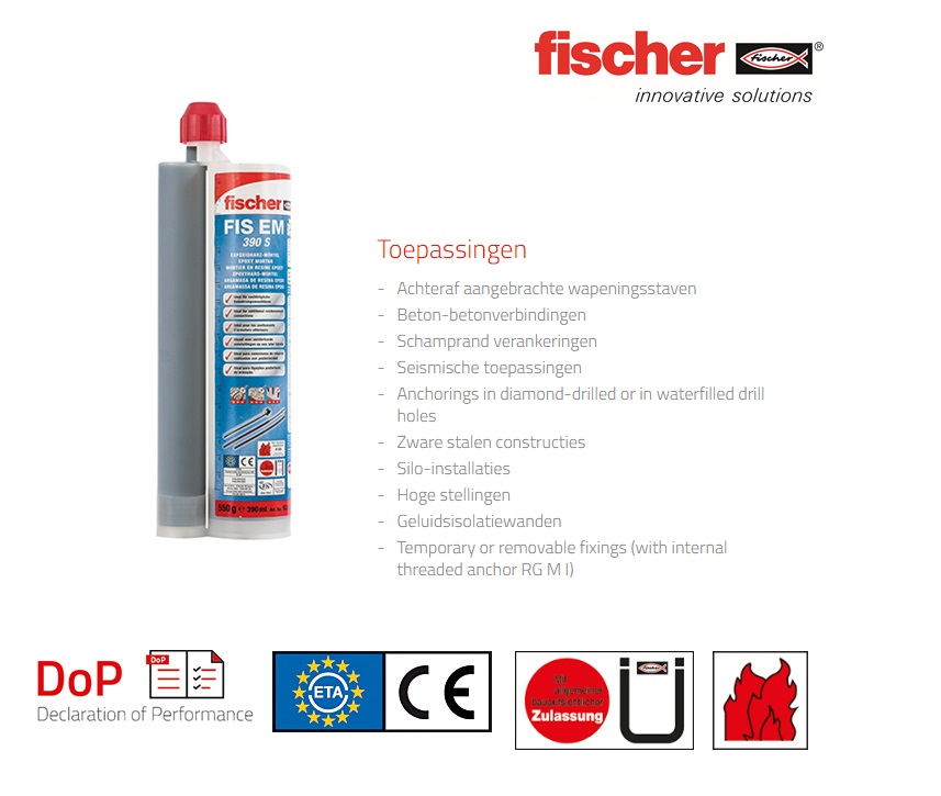 Fischer Injectiemortel FIS EM 390 S | dkmtools