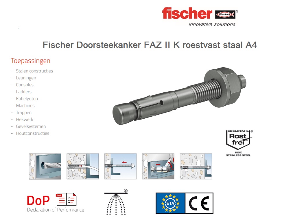 Doorsteekanker FAZ II Kort A4 | DKMTools - DKM Tools
