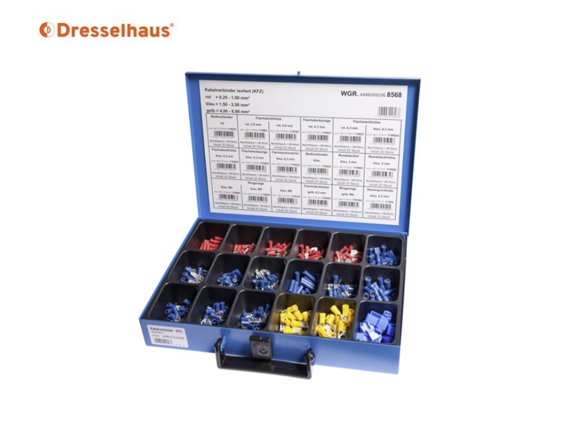 Assortimentskoffer kabelverbinders geisoleerd 18 | dkmtools