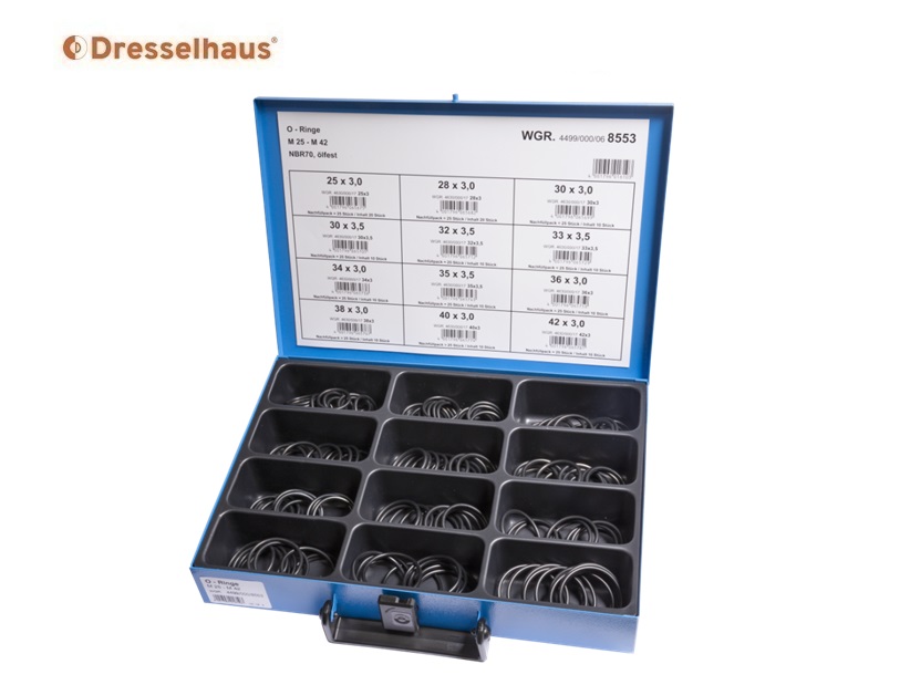 Assortimentskoffer O-ringen NBR70 oliebestendig 12 | dkmtools