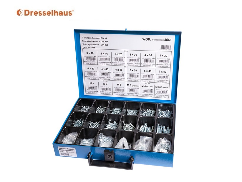 Assortimentskoffer schroefdraadbouten en U-schijve | dkmtools