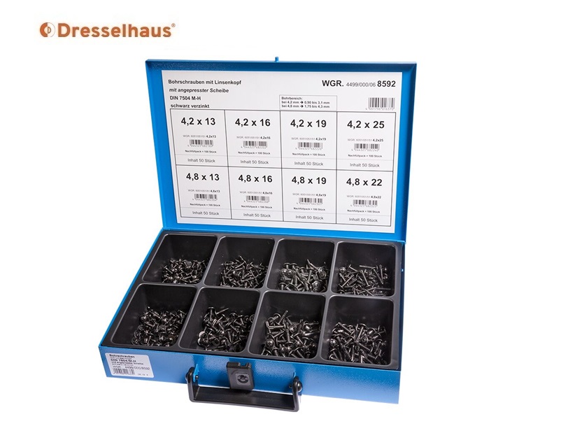 Assortimentskoffer plaatschroeven zelfborend | dkmtools