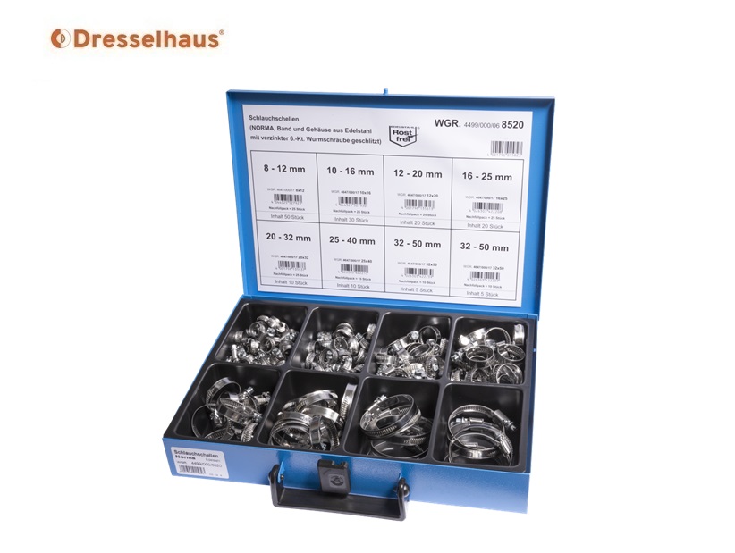 Assortimentskoffer slangklemmen RVS | dkmtools